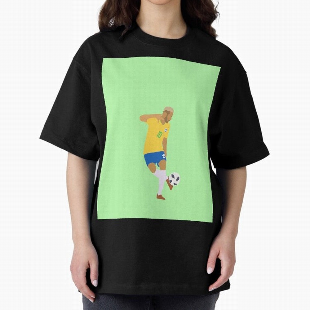 Neymar Brazil Football Control Skills Graphic T-Shirt Stand Proud for Global Football Passion for FIFA World Cup 2026, Built around Mbappe and Neymar, England and Germany, Sports Nostalgia, International Competition, Famous Players and