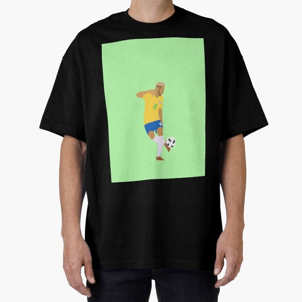 Neymar Brazil Football Control Skills Graphic T-Shirt Stand Proud for Global Football Passion for FIFA World Cup 2026, Built around Mbappe and Neymar, England and Germany, Sports Nostalgia, International Competition, Famous Players and