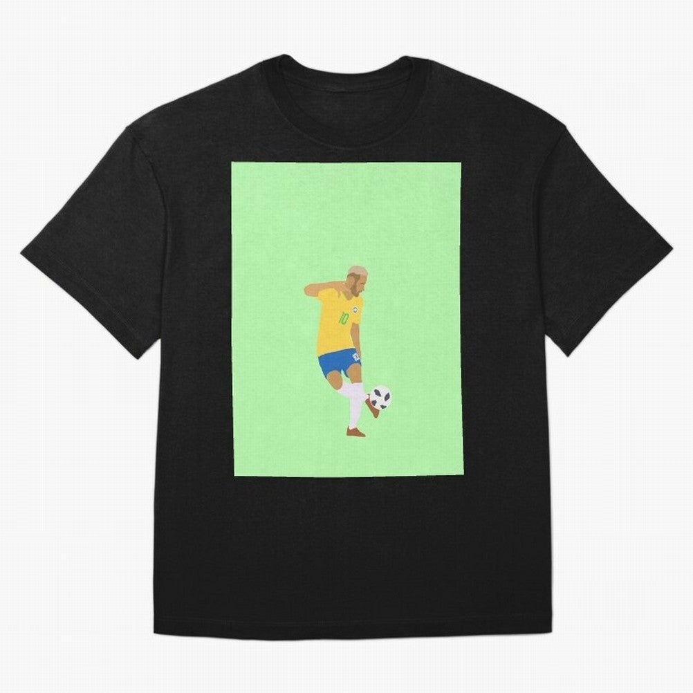 Neymar Brazil Football Control Skills Graphic T-Shirt Stand Proud for Global Football Passion for FIFA World Cup 2026, Built around Mbappe and Neymar, England and Germany, Sports Nostalgia, International Competition, Famous Players and