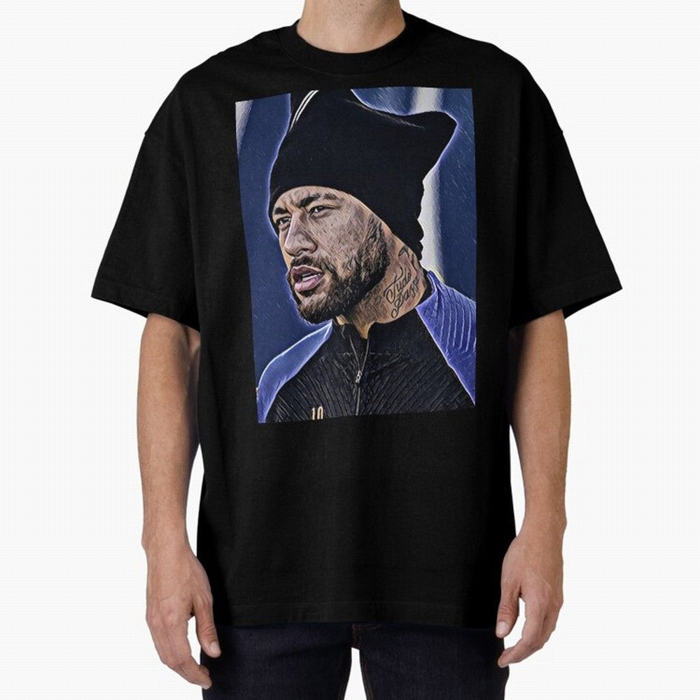 Neymar All Time Greatest Footballer Oversized T-Shirt Honor the Football Icons of the FIFA World Cup 2026 USA Canada Mexico Journey through Messi, Neymar and Mbappe Highlights, England Pride, Worldwide Fan Energy, Dramatic Goals, Stadium Lights and