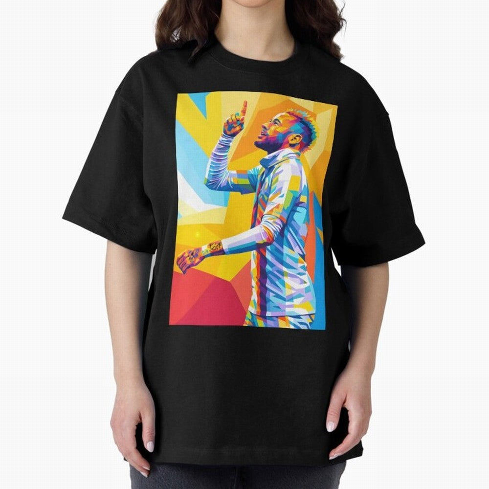 Neymar Pop Art Oversized T-Shirt Follow the FIFA World Cup 2026 Journey through Haaland Highlights, Germany Pride, Fan Favorite Moments, National Team Passion, Big Match Drama and Soccer History; Ideal for Passionate Fans Who Love Underdog Stories,
