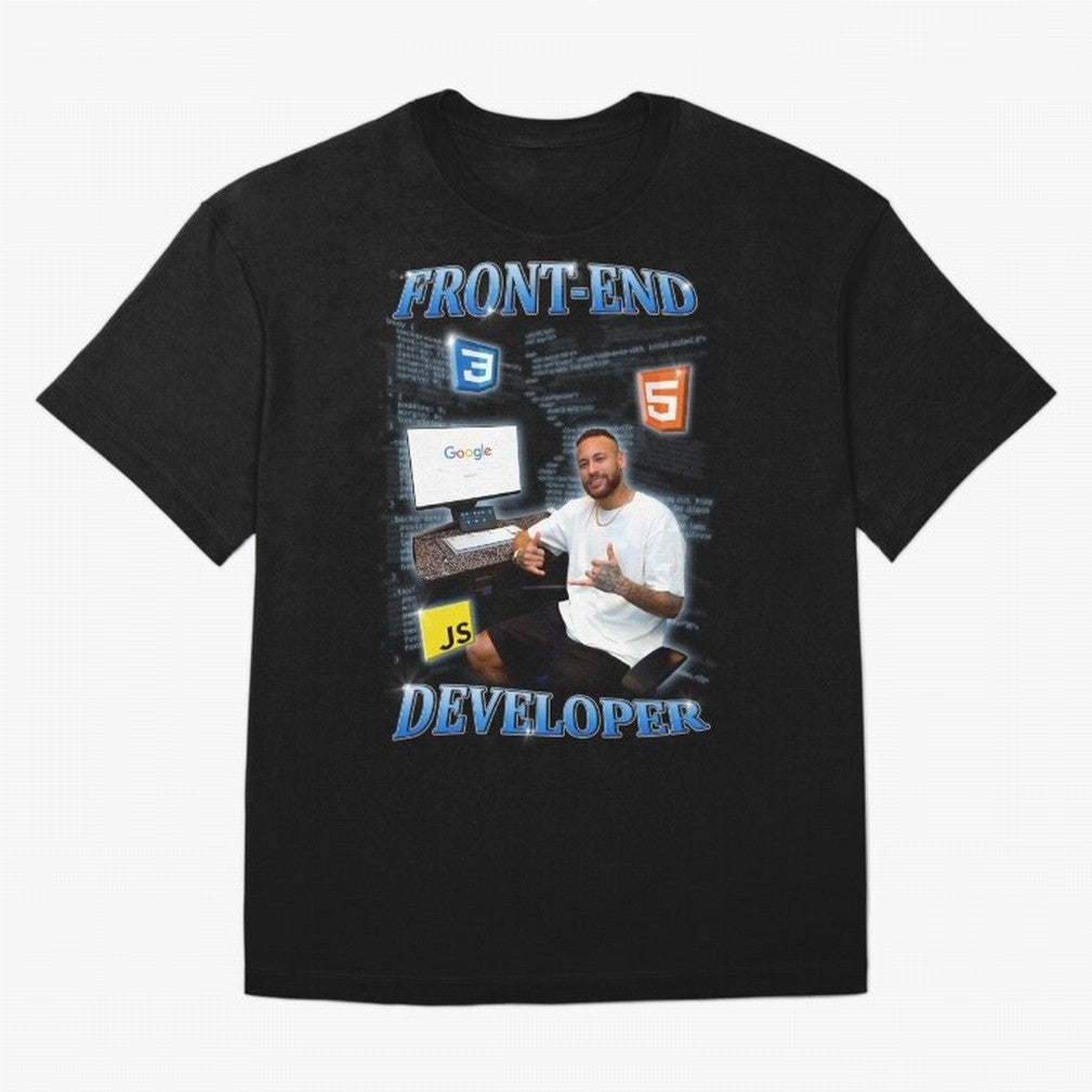 Front-end Developer Neymar - English Classic T-Shirt Celebrate National Team Dreams in Match Day Hype around FIFA World Cup 2026 Group Stage, CR7, Spain, Championship Spirit, Famous Goals, Roaring Crowds and International Football Unity; Made for