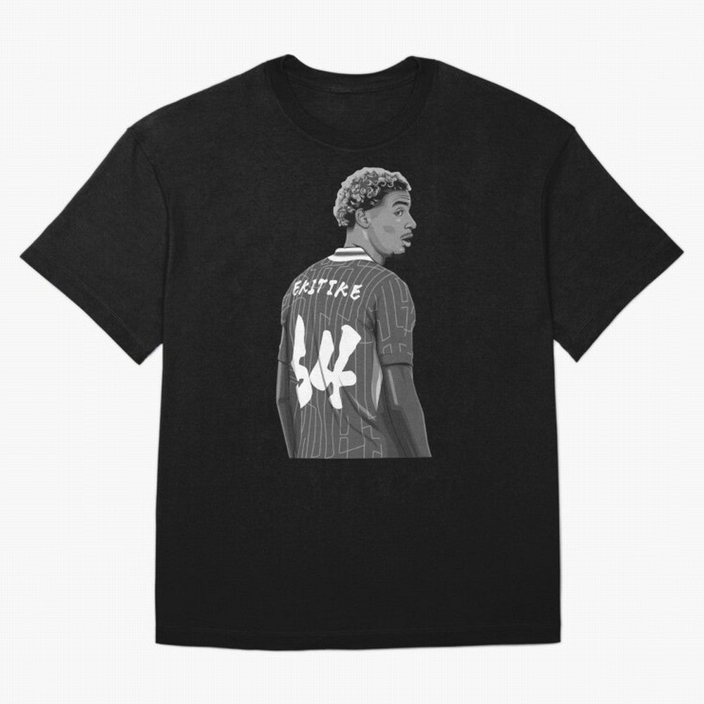Hugo Ekitike Black and White Version Classic T-Shirt Relive Legendary Nights from FIFA World Cup 2026 USA Canada Mexico for Fans of Neymar and Argentina, France and Brazil, Bringing Sports Nostalgia, International Competition, Famous Players and