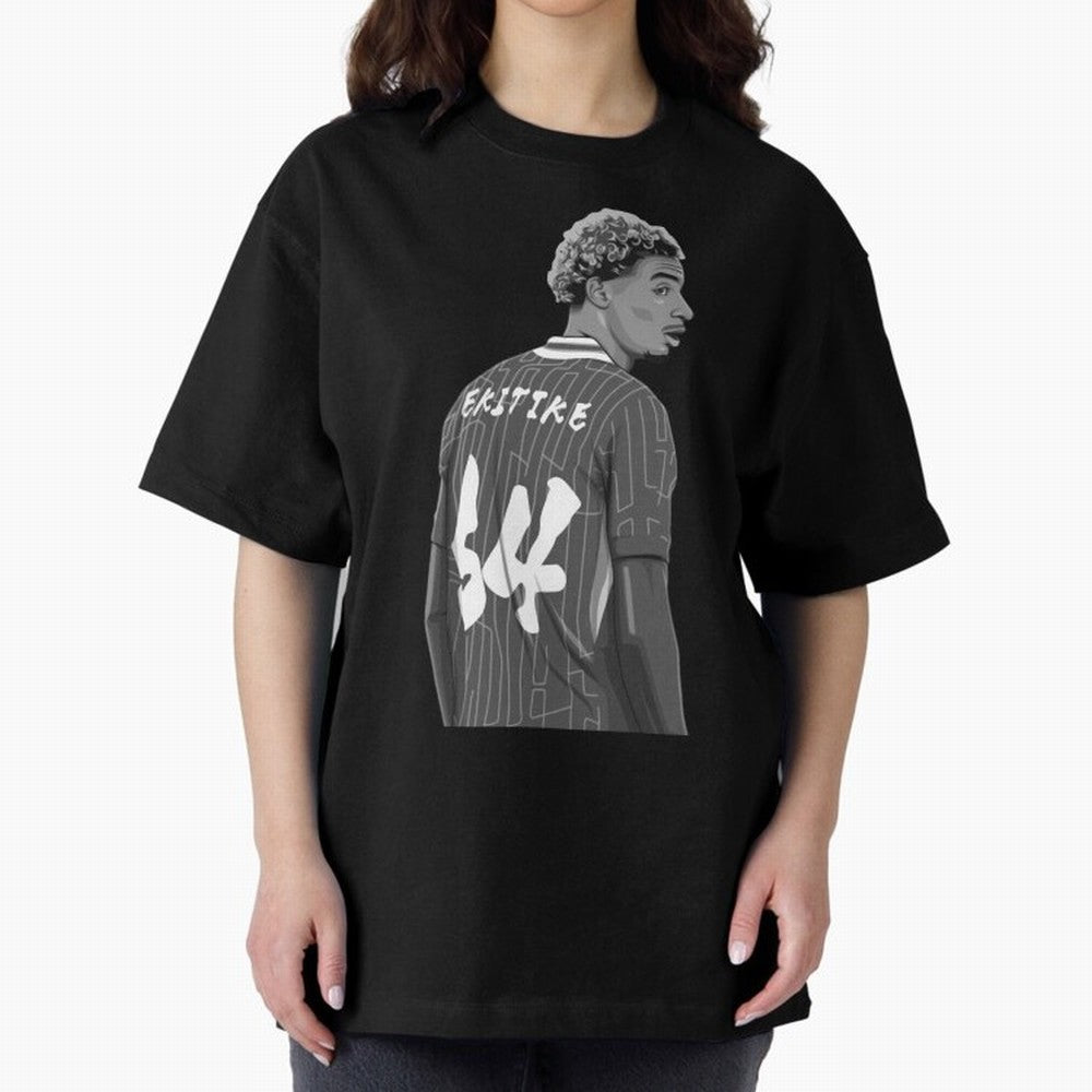 Hugo Ekitike Black and White Version Classic T-Shirt Relive Legendary Nights from FIFA World Cup 2026 USA Canada Mexico for Fans of Neymar and Argentina, France and Brazil, Bringing Sports Nostalgia, International Competition, Famous Players and