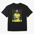 Neymar Brazil Design Oversized T-Shirt Follow the Final Road of FIFA World Cup 2026 Group Stage for Fans of Haaland and Mbappe and Argentina and Brazil, Bringing Stadium Chants, National Pride, Trophy Dreams and Unforgettable Football Memories;