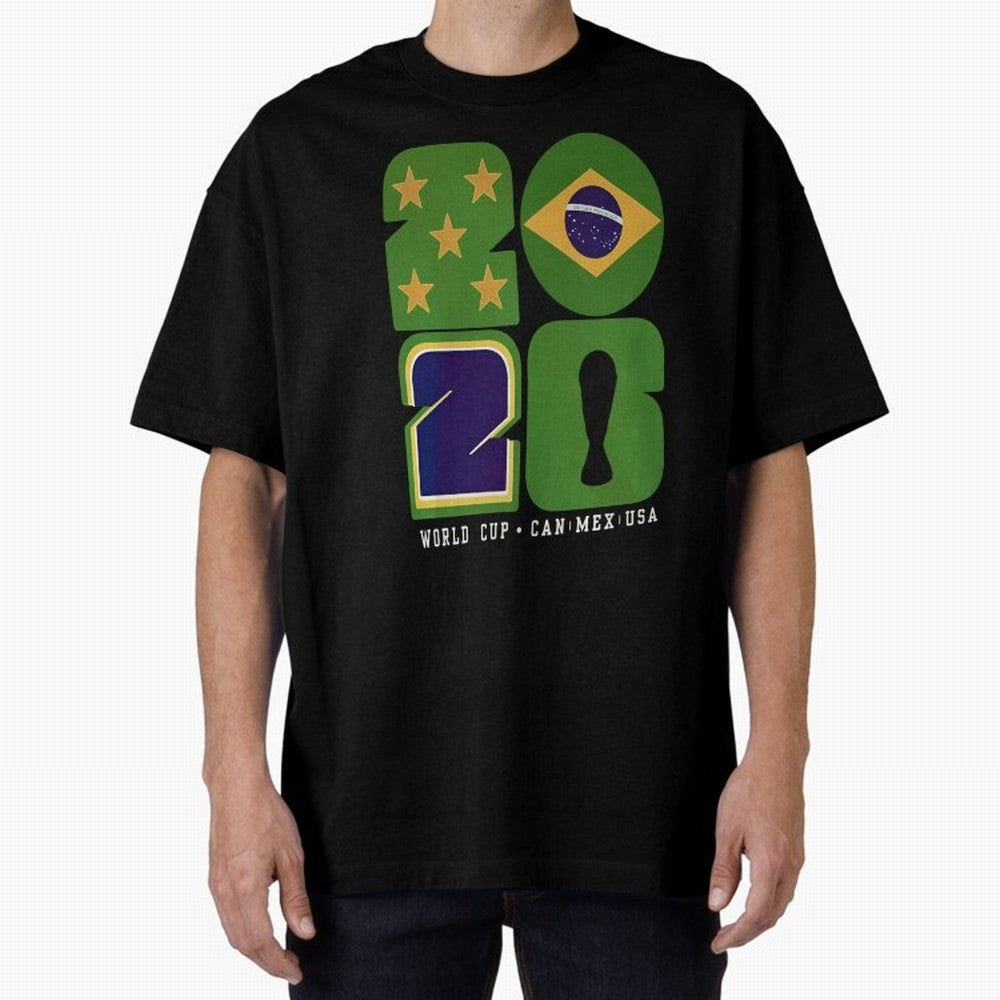 Brazil Football World Cup 2026 - Can Mex Usa Typography Essential T-Shirt Keep Football History Alive during the FIFA World Cup 2026 Journey through Cristiano Ronaldo Highlights, Portugal, Spain and Germany Pride, Retro Football Energy, Iconic