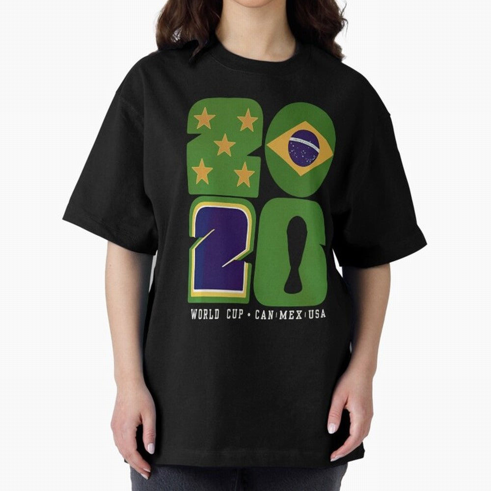 Brazil Football World Cup 2026 - Can Mex Usa Typography Essential T-Shirt Keep Football History Alive during the FIFA World Cup 2026 Journey through Cristiano Ronaldo Highlights, Portugal, Spain and Germany Pride, Retro Football Energy, Iconic