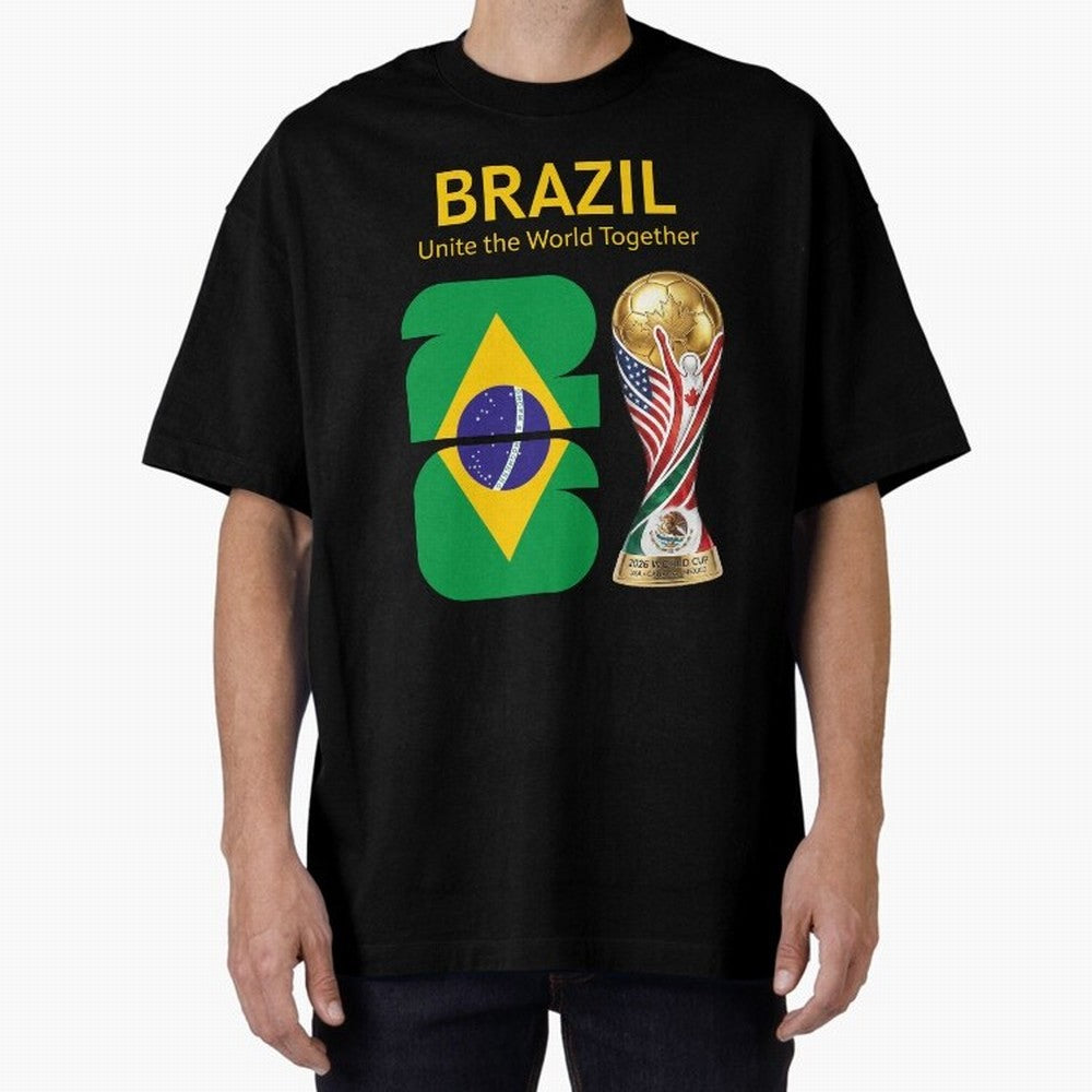 World Cup 2026, IMG 017, BRAZIL 001 Classic T-Shirt Celebrate Football Dreams Across FIFA World Cup 2026 Group Stage Celebrating Neymar, Haaland and Cristiano Ronaldo, Brazil, Portugal and Argentina Energy, Football Festival Excitement, Trophy