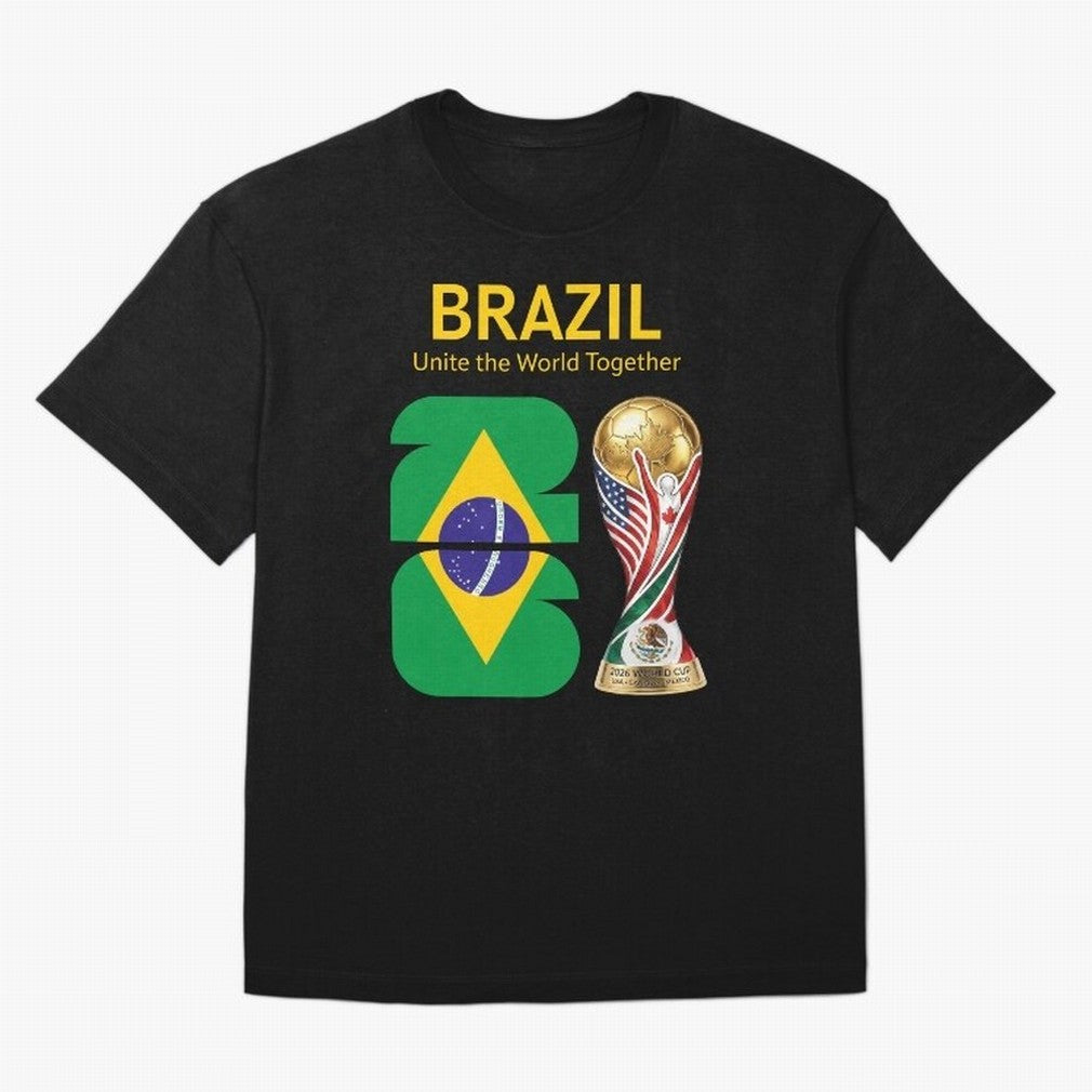 World Cup 2026, IMG 017, BRAZIL 001 Classic T-Shirt Celebrate Football Dreams Across FIFA World Cup 2026 Group Stage Celebrating Neymar, Haaland and Cristiano Ronaldo, Brazil, Portugal and Argentina Energy, Football Festival Excitement, Trophy