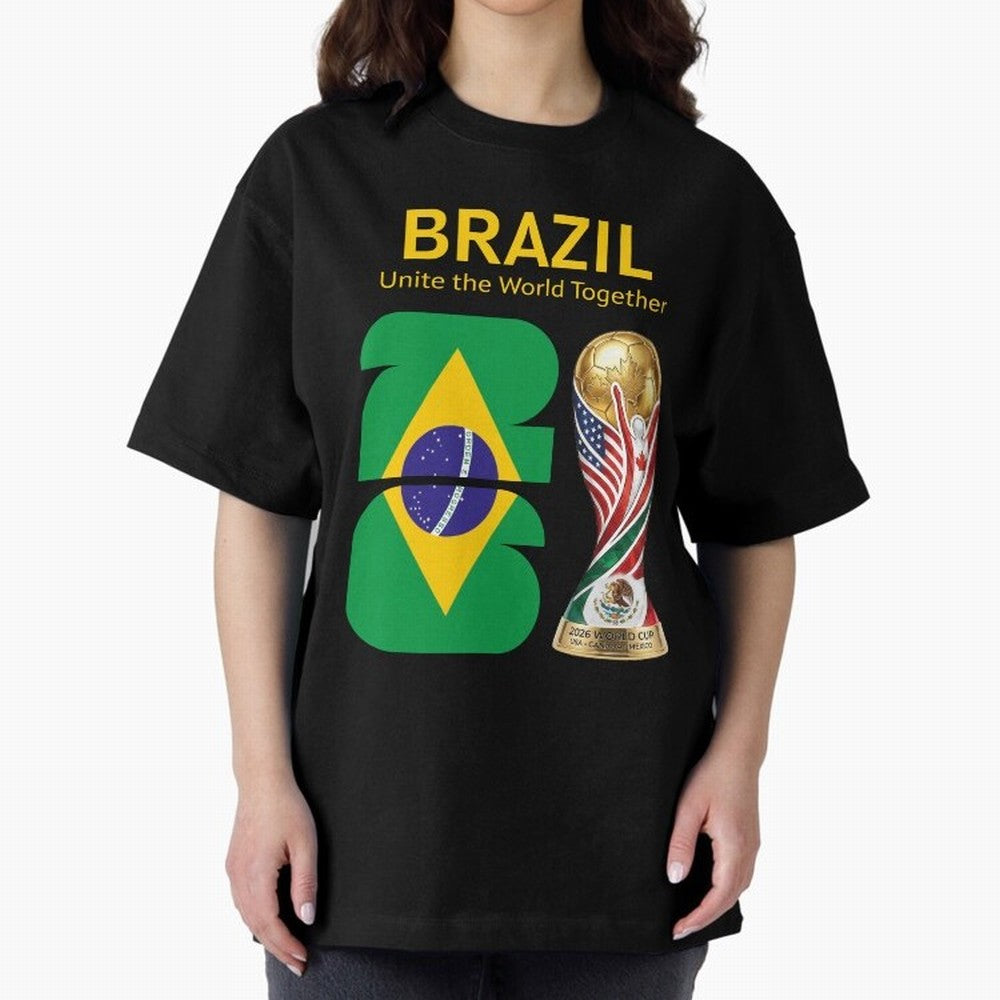 World Cup 2026, IMG 017, BRAZIL 001 Classic T-Shirt Celebrate Football Dreams Across FIFA World Cup 2026 Group Stage Celebrating Neymar, Haaland and Cristiano Ronaldo, Brazil, Portugal and Argentina Energy, Football Festival Excitement, Trophy