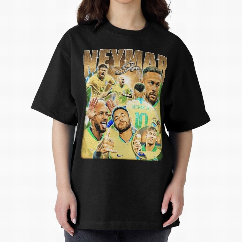 The Best Neymar 10 Vintage 90s Vintage Bootleg Style Oversized T-Shirt Honor Champions and Dreams in FIFA World Cup 2026 USA Canada Mexico Spirit, Filled with England and Germany, Haaland and Mbappe, Soccer Culture, Superstar Moments, National Team