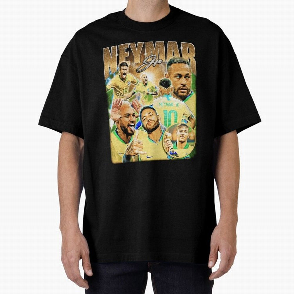 The Best Neymar 10 Vintage 90s Vintage Bootleg Style Oversized T-Shirt Honor Champions and Dreams in FIFA World Cup 2026 USA Canada Mexico Spirit, Filled with England and Germany, Haaland and Mbappe, Soccer Culture, Superstar Moments, National Team
