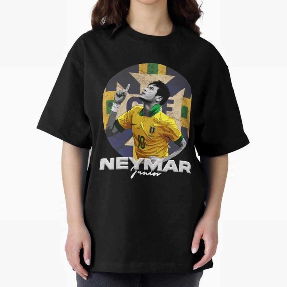 Neymar Junior Oversized T-Shirt Join Global Football Passion for FIFA World Cup 2026 USA Canada Mexico, Featuring Messi, Germany, Game Day Rituals, Football Legends, Country Pride and the Road to the Final; Built for Supporters Chasing Trophy