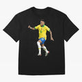 neymar Oversized T-Shirt Celebrate Classic Football Spirit in FIFA World Cup 2026 USA Canada Mexico Centered on Messi, Brazil Energy, Vintage Soccer Flavor, Modern Football Stars, National Flags and Final Night Emotion; Great for Supporters Who