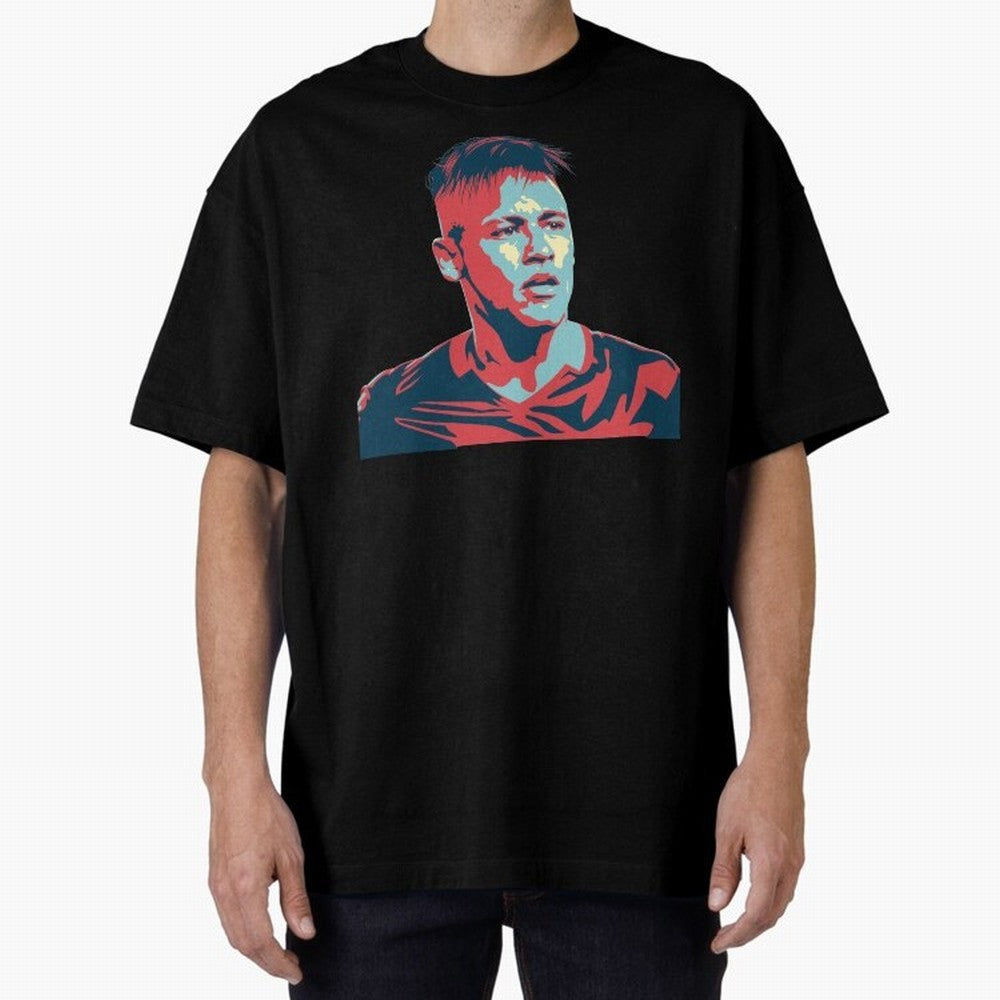 Neymar. Oversized T-Shirt Bring a Vintage Feel to Global Football Passion for FIFA World Cup 2026, Highlighting Haaland, Spain, Game Day Rituals, Football Legends, Country Pride and the Road to the Final; Created for Match Day Parties, Soccer