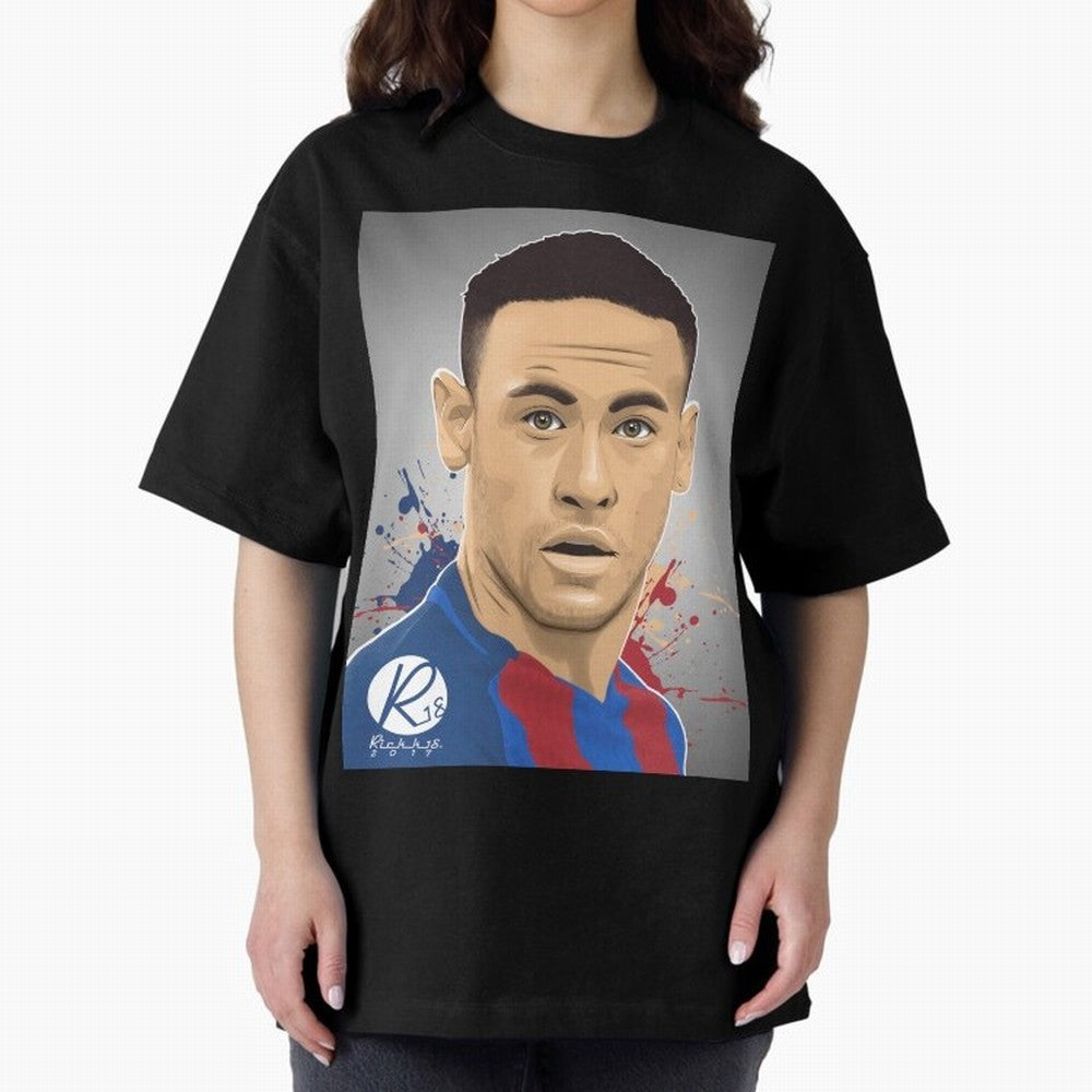 NEYMAR Oversized T-Shirt Show Your Love for Match Day Hype around FIFA World Cup 2026, Haaland and Mbappe, Brazil, Football History, Final Match Energy, Crowd Noise and Once in a Lifetime Moments; Ideal for Passionate Fans Who Love Underdog