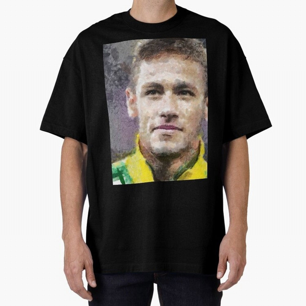 Neymar Oversized T-Shirt Show Fan Pride Across FIFA World Cup 2026 Spirit, Capturing England, Haaland, Vintage Soccer Flavor, Modern Football Stars, National Flags and Final Night Emotion; Ideal for Passionate Fans Who Love Underdog Stories,