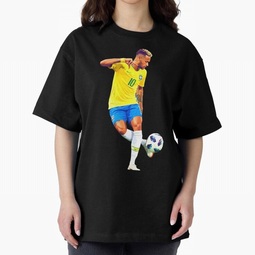 Neymar Oversized T-Shirt Bring International Match Energy to FIFA World Cup 2026 Group Stage Driven by Messi and Cristiano Ronaldo, Spain and Netherlands Energy, Championship Spirit, Famous Goals, Roaring Crowds and International Football Unity;
