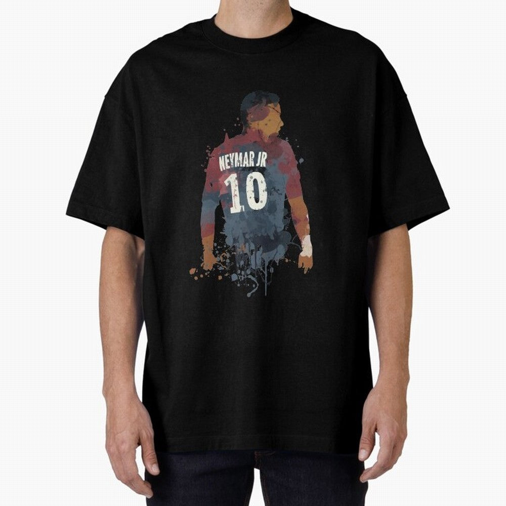 Neymar Brazilian Legend Art Oversized T-Shirt Show Up for the Glory of FIFA World Cup 2026 Group Stage for Fans of Mbappe and France, Bringing Champion Mindset, Group Stage Buzz, Knockout Tension and Passionate Fan Culture; Ideal for Fans Who
