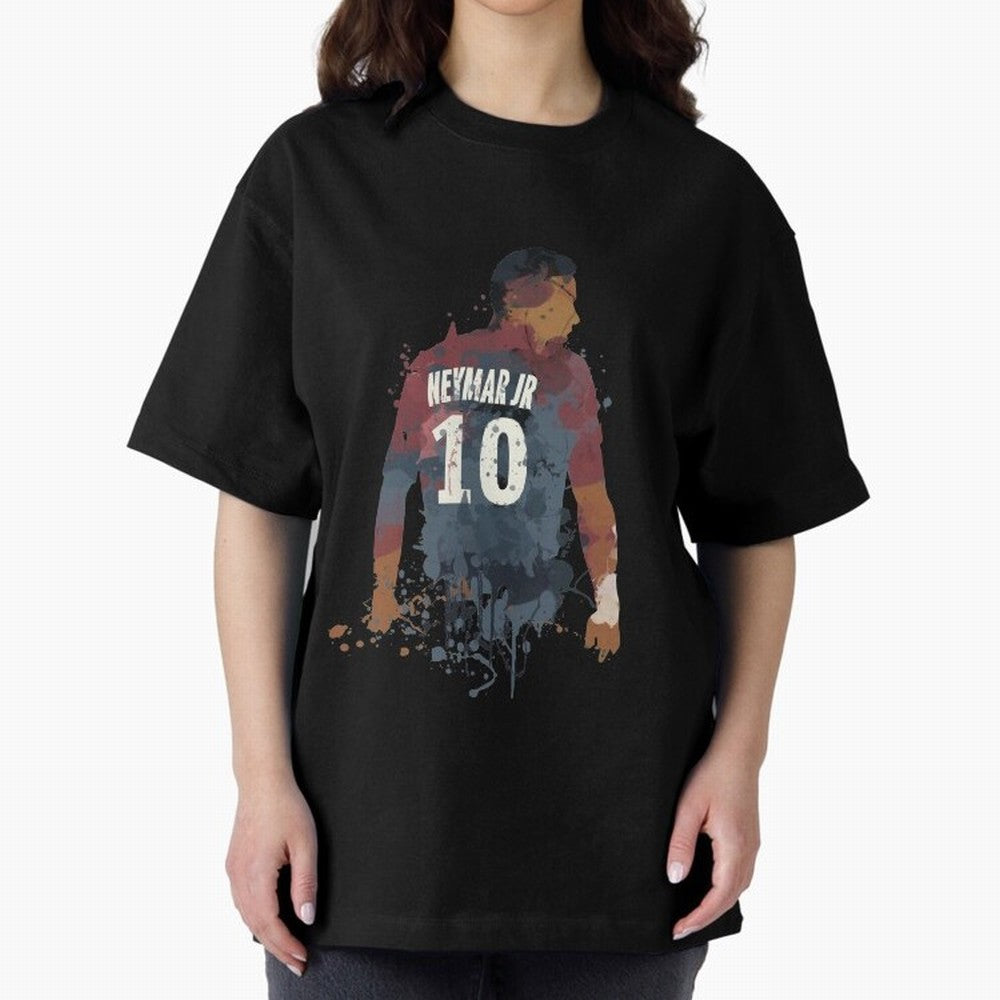 Neymar Brazilian Legend Art Oversized T-Shirt Show Up for the Glory of FIFA World Cup 2026 Group Stage for Fans of Mbappe and France, Bringing Champion Mindset, Group Stage Buzz, Knockout Tension and Passionate Fan Culture; Ideal for Fans Who