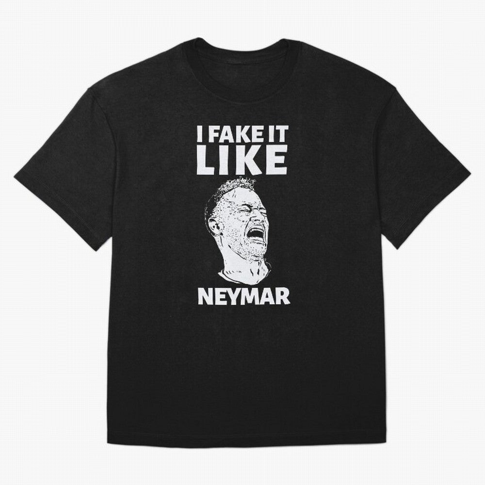 I FAKE IT LIKE NEYMAR Oversized T-Shirt Bring Legendary Rivalry Energy to Global Football Passion for FIFA World Cup 2026 Group Stage, Connected to Neymar, Haaland and Cristiano Ronaldo, Brazil, Portugal and Argentina, Match Day Excitement,