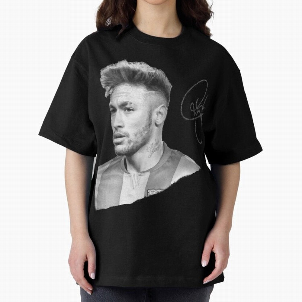 Neymar in black & white with signature Classic T-Shirt Cheer through Every Moment of FIFA World Cup 2026 Group Stage for Fans of Cristiano Ronaldo, Haaland and CR7 and Spain, Bringing Stadium Memories, Football Loyalty, International Chants and