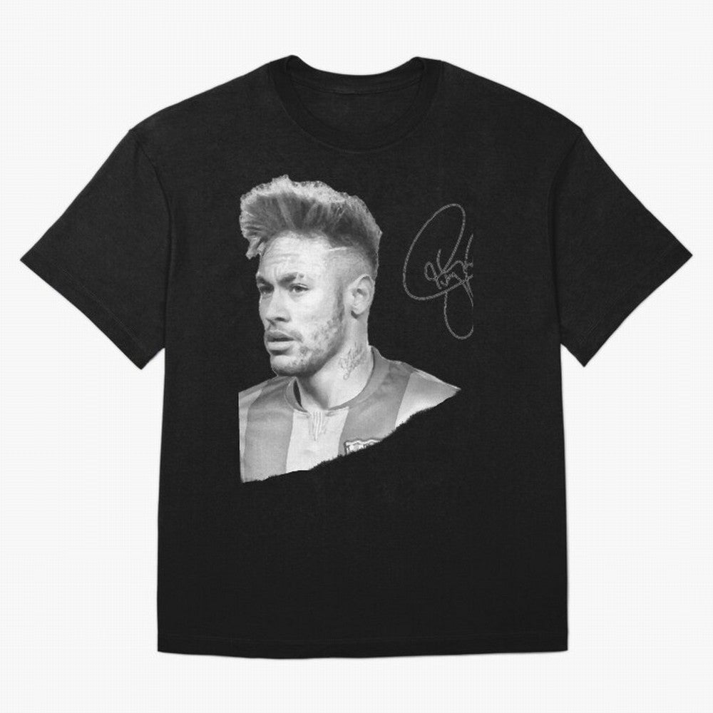 Neymar in black & white with signature Classic T-Shirt Cheer through Every Moment of FIFA World Cup 2026 Group Stage for Fans of Cristiano Ronaldo, Haaland and CR7 and Spain, Bringing Stadium Memories, Football Loyalty, International Chants and
