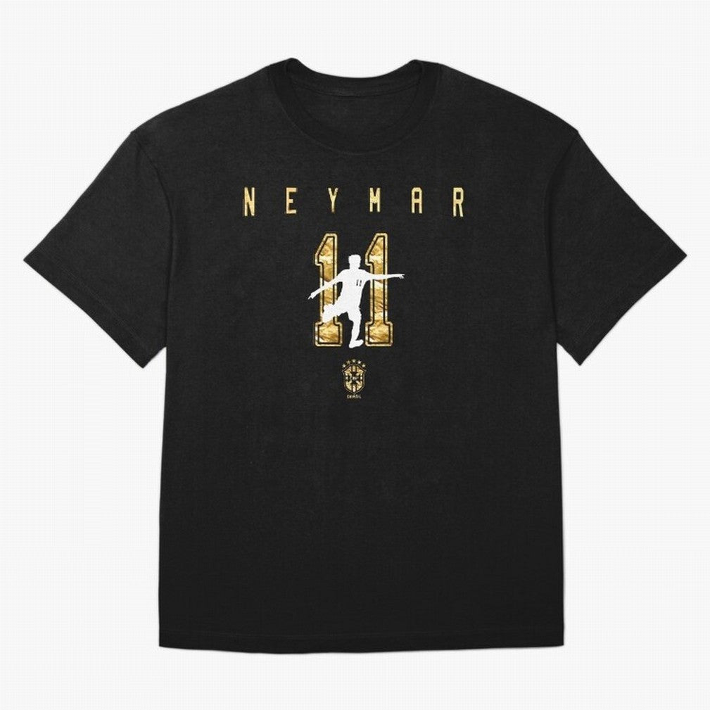 Neymar Gold Design Classic T-Shirt Celebrate Supporters United by Match Day Hype around FIFA World Cup 2026, Messi, Neymar and Mbappe, Spain and Netherlands, Retro Football Energy, Iconic Rivalries, Trophy Chase Drama and Stadium Atmosphere; Made