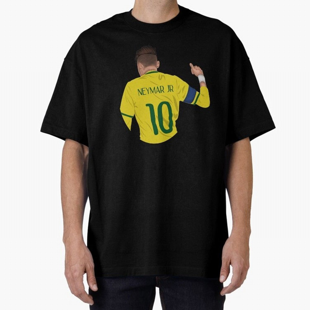 Neymar Junior Oversized T-Shirt Honor the Football Icons of FIFA World Cup 2026 for Fans of Cristiano Ronaldo and England and Germany, Bringing Fan Favorite Moments, National Team Passion, Big Match Drama and Soccer History; Ideal for Passionate