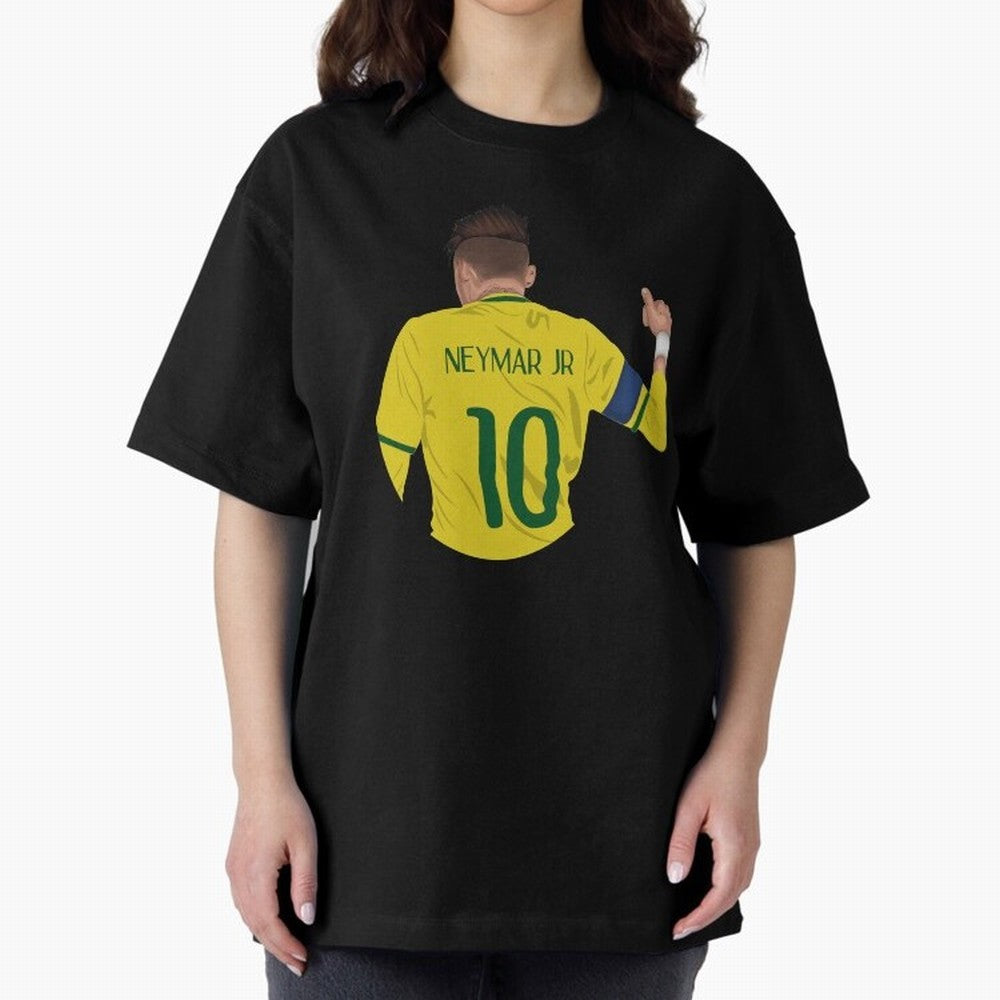 Neymar Junior Oversized T-Shirt Honor the Football Icons of FIFA World Cup 2026 for Fans of Cristiano Ronaldo and England and Germany, Bringing Fan Favorite Moments, National Team Passion, Big Match Drama and Soccer History; Ideal for Passionate