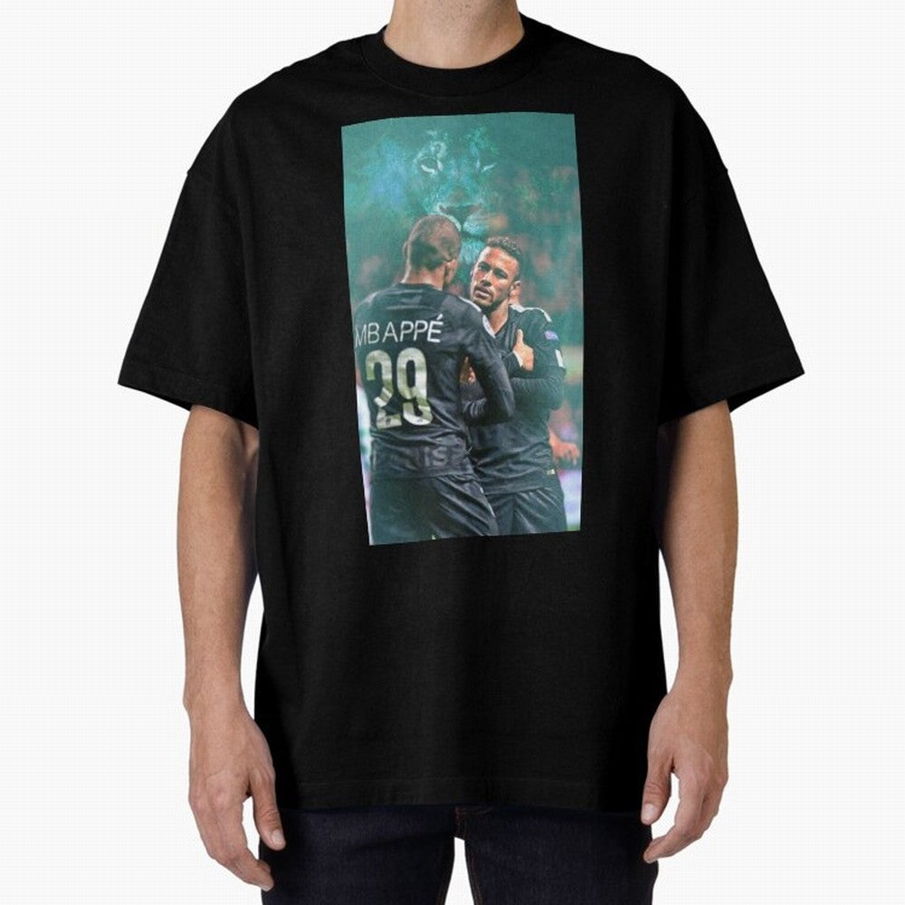 Art Neymar Wallpaper Oversized T-Shirt Carry the Dream of FIFA World Cup 2026 USA Canada Mexico for Fans of Cristiano Ronaldo, Haaland and CR7 and Argentina and Brazil, Bringing Retro Football Energy, Iconic Rivalries, Trophy Chase Drama and