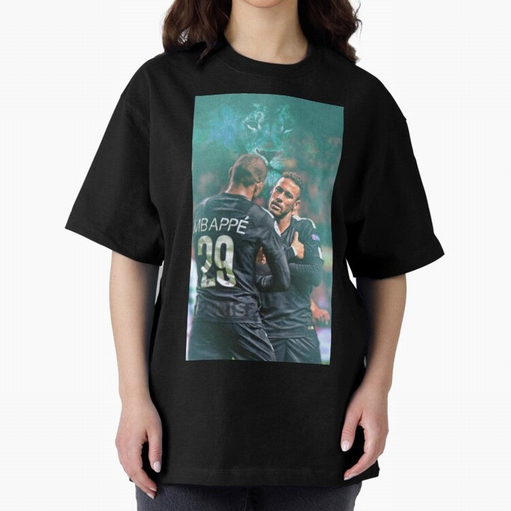 Art Neymar Wallpaper Oversized T-Shirt Carry the Dream of FIFA World Cup 2026 USA Canada Mexico for Fans of Cristiano Ronaldo, Haaland and CR7 and Argentina and Brazil, Bringing Retro Football Energy, Iconic Rivalries, Trophy Chase Drama and