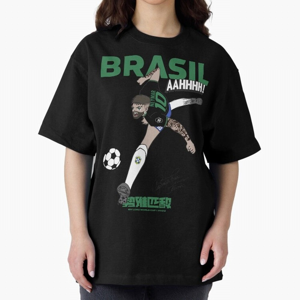 NEYMAR BRAZIL Oversized T-Shirt Bring Legendary Rivalry Energy to FIFA World Cup 2026 for Fans of CR7 and Netherlands, Bringing Football Passion, Legendary Performances, Festival Vibes and Supporter Community; Ideal for Football Dads, Football