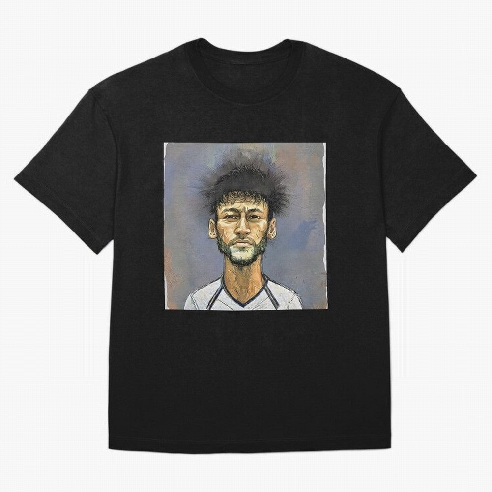 Portrait of neymar Oversized T-Shirt Show Your Stadium Side during Global Football Passion for FIFA World Cup 2026 USA Canada Mexico, Inspired by Mbappe and Neymar, Portugal, Goal Celebration Energy, Supporter Heritage, Football Icons and Worldwide