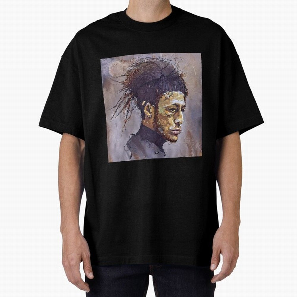 sketch of Neymar Oversized T-Shirt Bring a Vintage Feel to Global Football Passion for FIFA World Cup 2026 Group Stage, Driven by Mbappe and Neymar, Argentina and Brazil, Championship Spirit, Famous Goals, Roaring Crowds and International Football