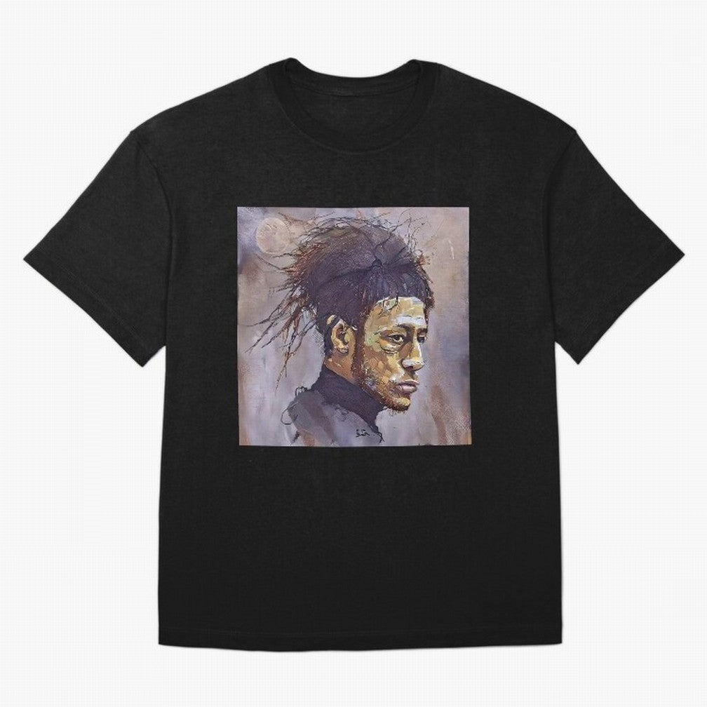 sketch of Neymar Oversized T-Shirt Bring a Vintage Feel to Global Football Passion for FIFA World Cup 2026 Group Stage, Driven by Mbappe and Neymar, Argentina and Brazil, Championship Spirit, Famous Goals, Roaring Crowds and International Football