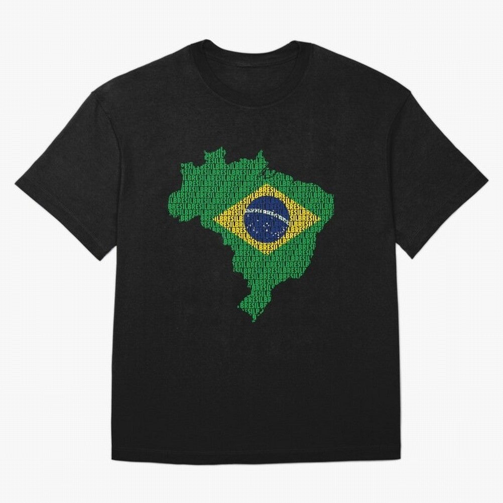 Map of Brazil (Brazil) Classic T-Shirt Bring World Football Passion into FIFA World Cup 2026 USA Canada Mexico Featuring Haaland and Mbappe, Spain Energy, Championship Spirit, Famous Goals, Roaring Crowds and International Football Unity; Created
