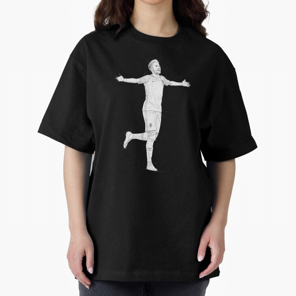 Neymar Joga Bonito Oversized T-Shirt Create FIFA World Cup 2026 for Fans of Messi, CR7 and Mbappe and Germany, Bringing Football History, Final Match Energy, Crowd Noise and Once in a Lifetime Moments; Great for Watch Parties, Sports Bars, Family