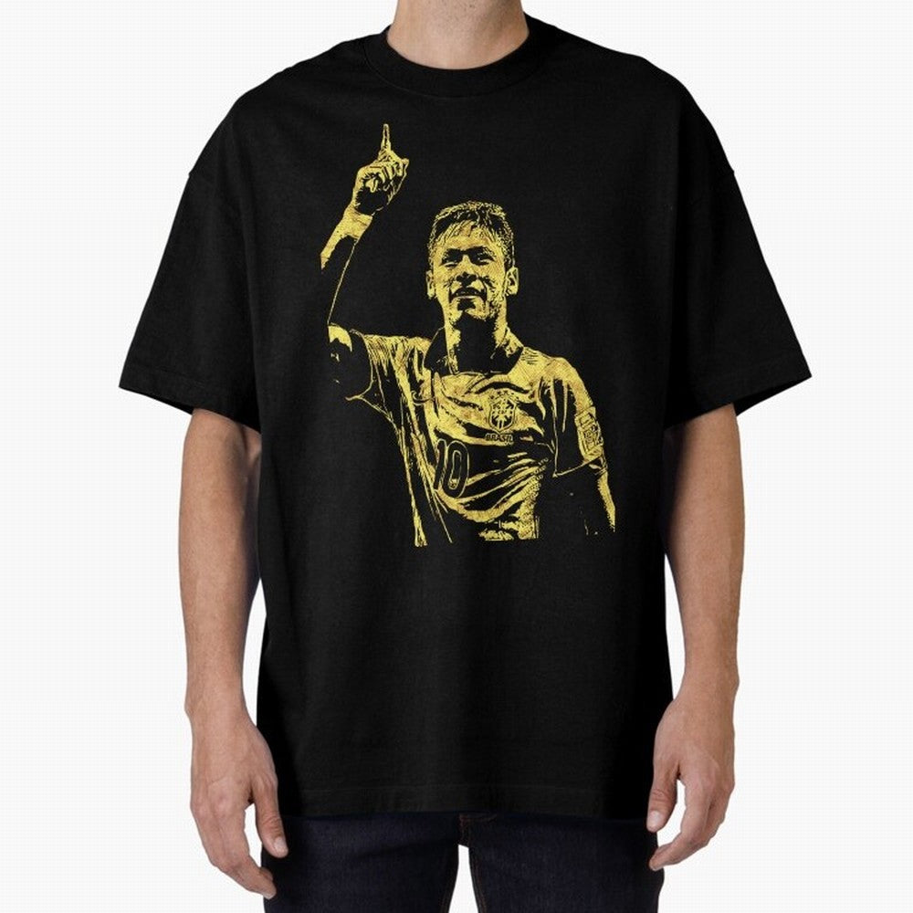 Neymar Fan Art Oversized T-Shirt Carry the Colors and Pride of Match Day Hype around FIFA World Cup 2026 Group Stage, Messi, CR7 and Mbappe, Brazil, Match Day Excitement, Supporter Culture, Golden Goals and Global Football Passion; Built for