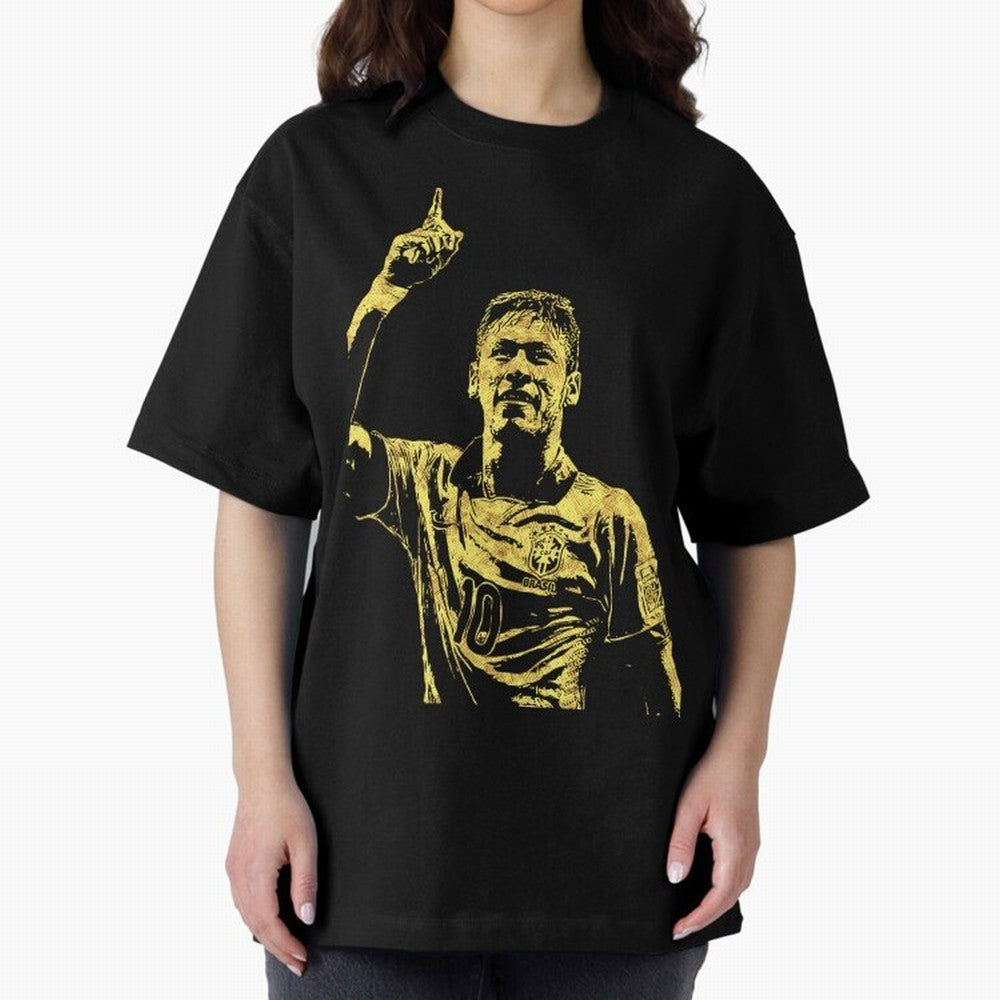 Neymar Fan Art Oversized T-Shirt Carry the Colors and Pride of Match Day Hype around FIFA World Cup 2026 Group Stage, Messi, CR7 and Mbappe, Brazil, Match Day Excitement, Supporter Culture, Golden Goals and Global Football Passion; Built for