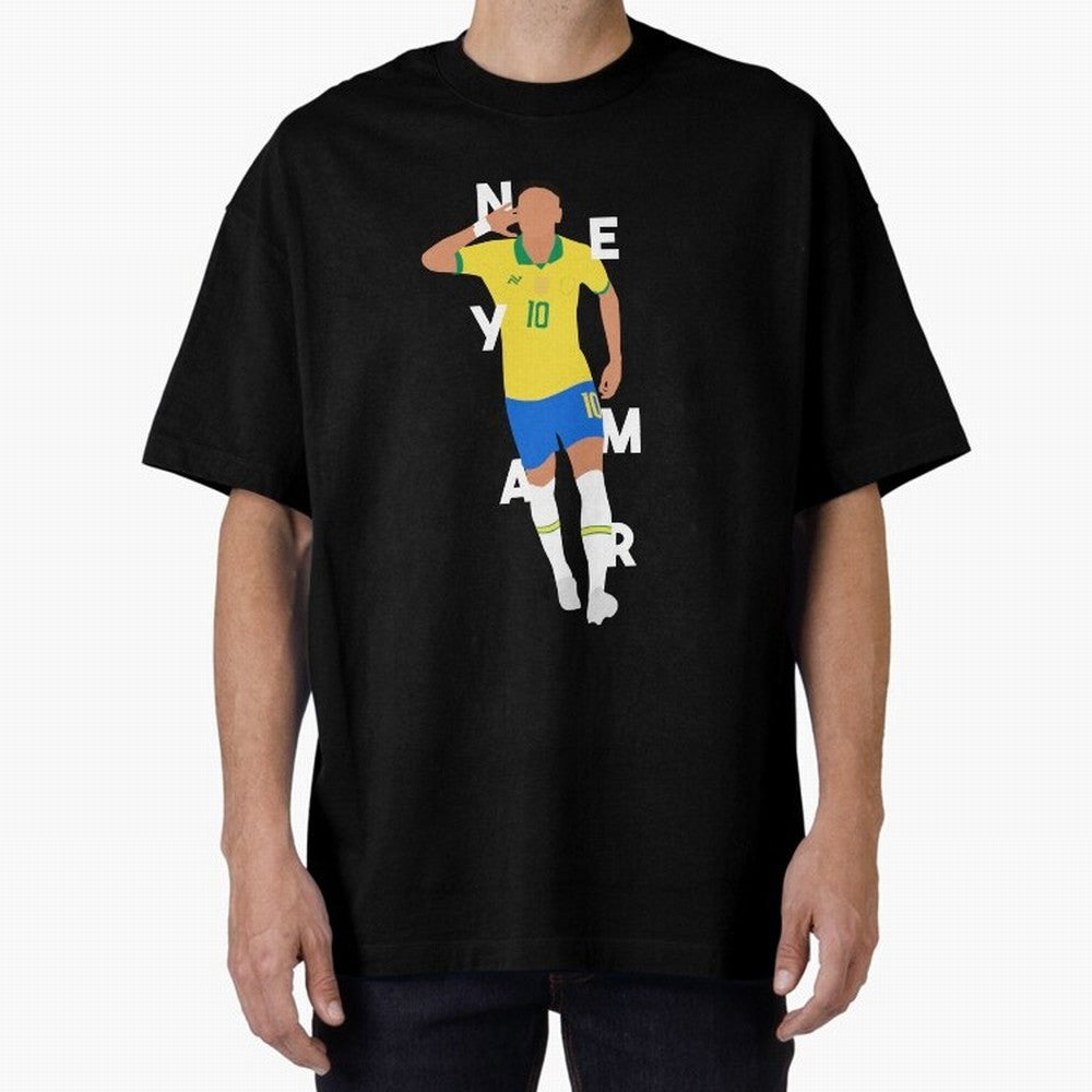Neymar x Brazil Oversized T-Shirt Feel International Energy from FIFA World Cup 2026 USA Canada Mexico Spirit, Celebrating Portugal, Neymar, Haaland and Cristiano Ronaldo, Supporter Pride, Iconic Celebrations, Legendary Names and Global Match Day