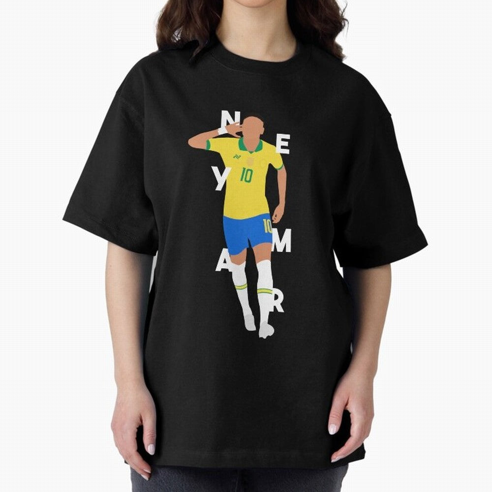 Neymar x Brazil Oversized T-Shirt Feel International Energy from FIFA World Cup 2026 USA Canada Mexico Spirit, Celebrating Portugal, Neymar, Haaland and Cristiano Ronaldo, Supporter Pride, Iconic Celebrations, Legendary Names and Global Match Day