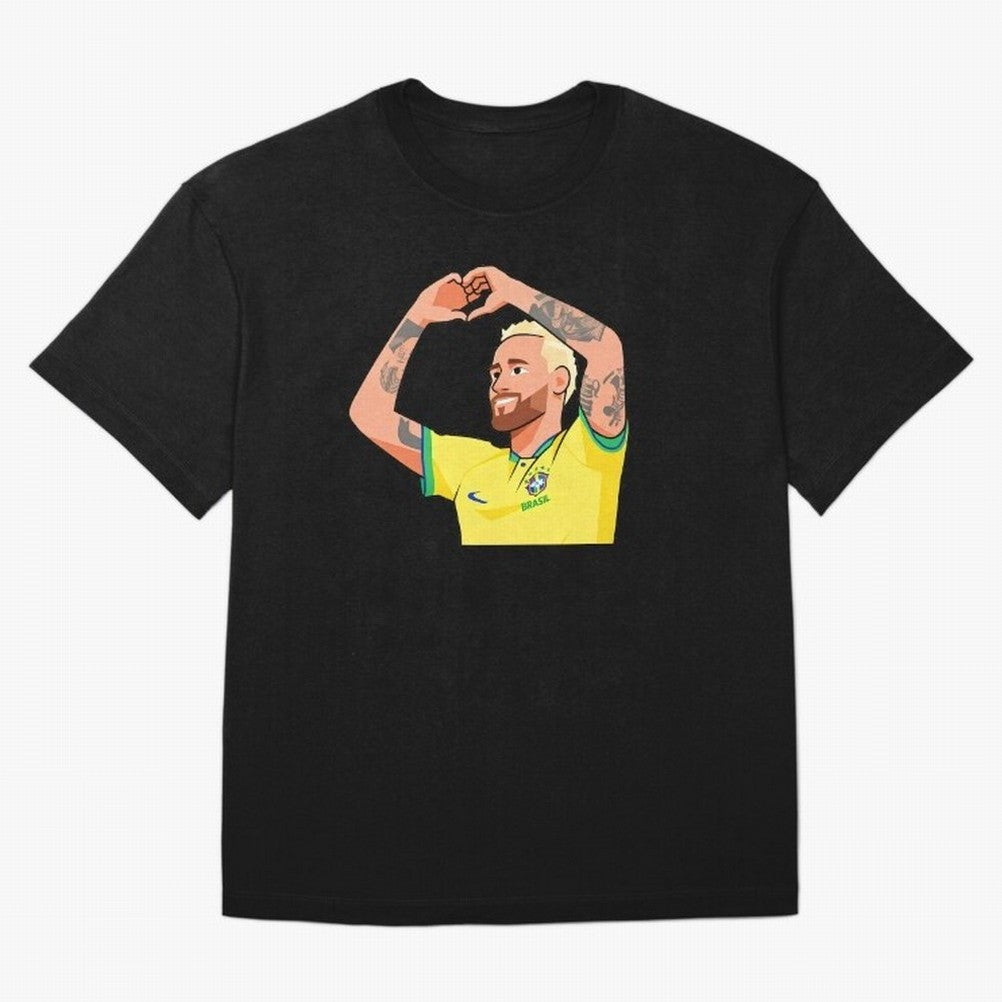 World Cup Neymar Oversized T-Shirt Make Game Day About Global Football Passion for FIFA World Cup 2026, Inspired by Mbappe and Neymar, Germany, Sports Nostalgia, International Competition, Famous Players and Unforgettable Victories; Ideal for Fans
