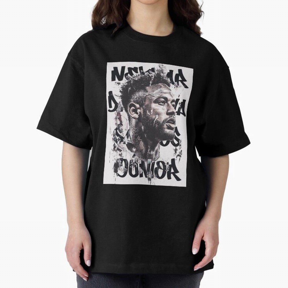 Potrait artistic collage of Neymar Classic T-Shirt Share the Excitement of Global Football Passion for FIFA World Cup 2026, Celebrating Neymar, Spain, Vintage Soccer Flavor, Modern Football Stars, National Flags and Final Night Emotion; Ideal for