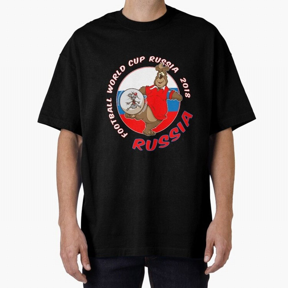 Russia football World Cup Russia 2018 T shirt and merchandise Oversized T-Shirt Celebrate Supporters United by the FIFA World Cup 2026 Group Stage Journey through Haaland and Mbappe Highlights, Spain Pride, Soccer Culture, Superstar Moments,