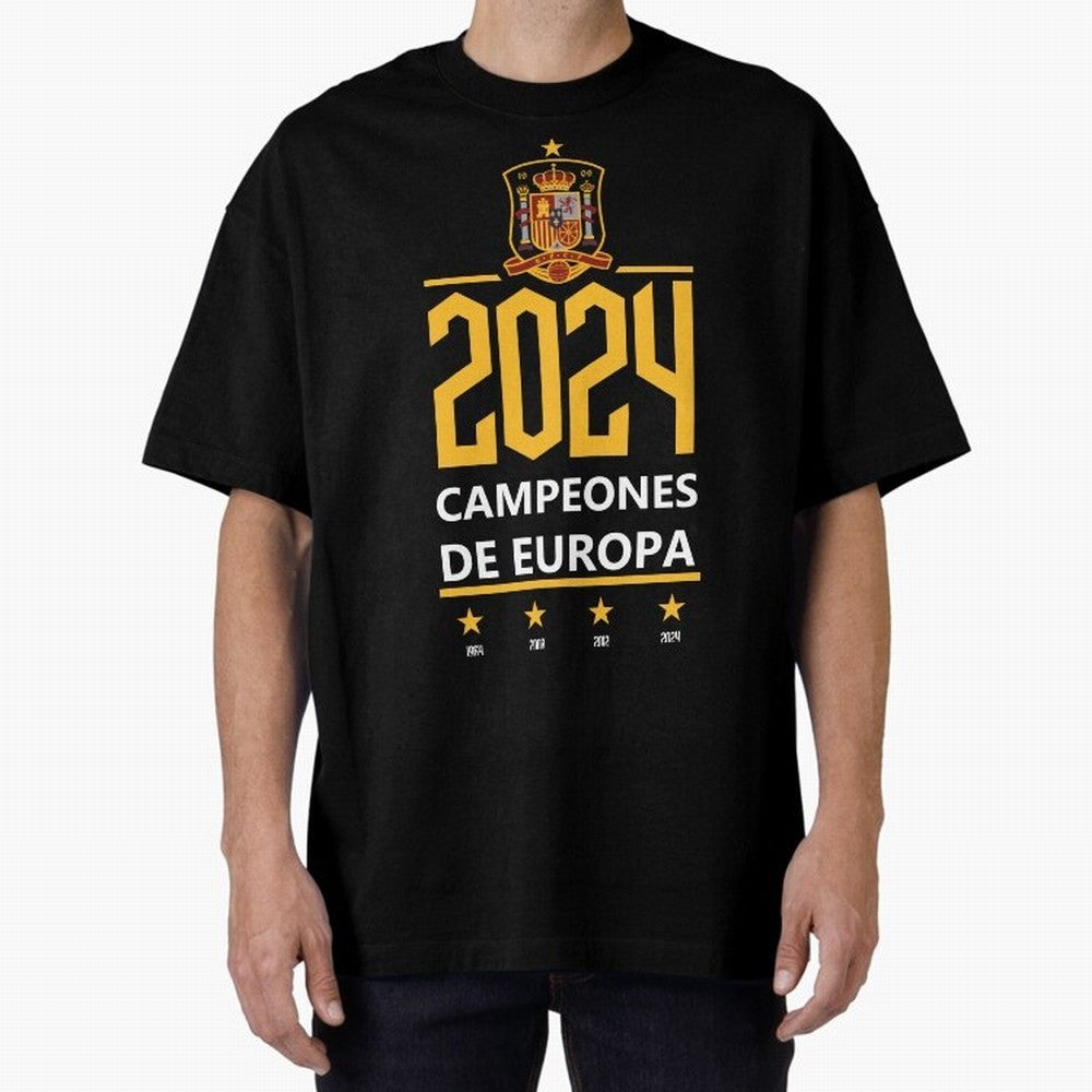 Campeonato Europa 2024 Oversized T-Shirt Bring World Football Passion into FIFA World Cup 2026 USA Canada Mexico Driven by Mbappe, England, France and Netherlands Energy, Sports Nostalgia, International Competition, Famous Players and Unforgettable