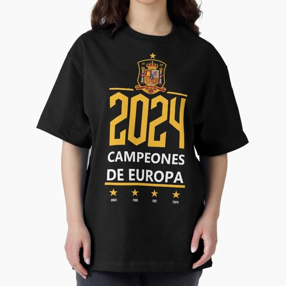 Campeonato Europa 2024 Oversized T-Shirt Bring World Football Passion into FIFA World Cup 2026 USA Canada Mexico Driven by Mbappe, England, France and Netherlands Energy, Sports Nostalgia, International Competition, Famous Players and Unforgettable