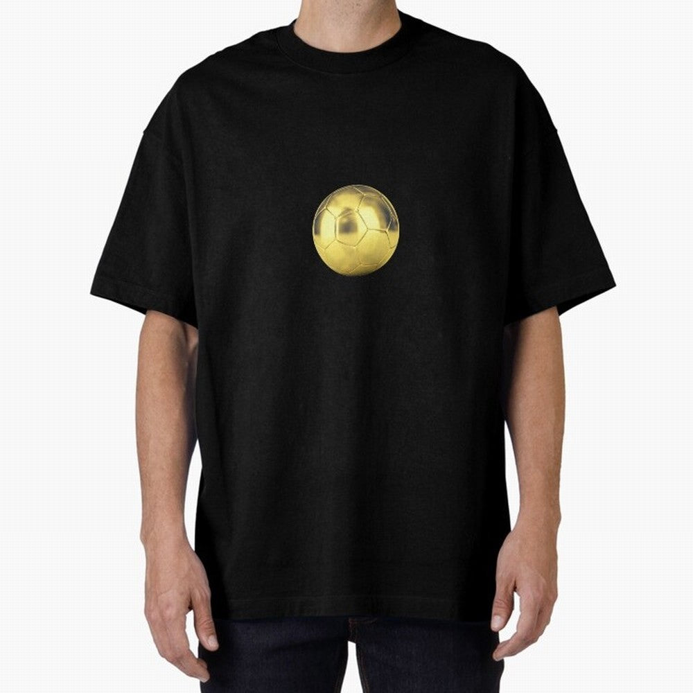 Gold Football | Golden Football Good Quality Oversized T-Shirt Show Your Love for Match Day Hype around FIFA World Cup 2026, CR7 and Messi, Argentina, France and Brazil, Football Passion, Legendary Performances, Festival Vibes and Supporter
