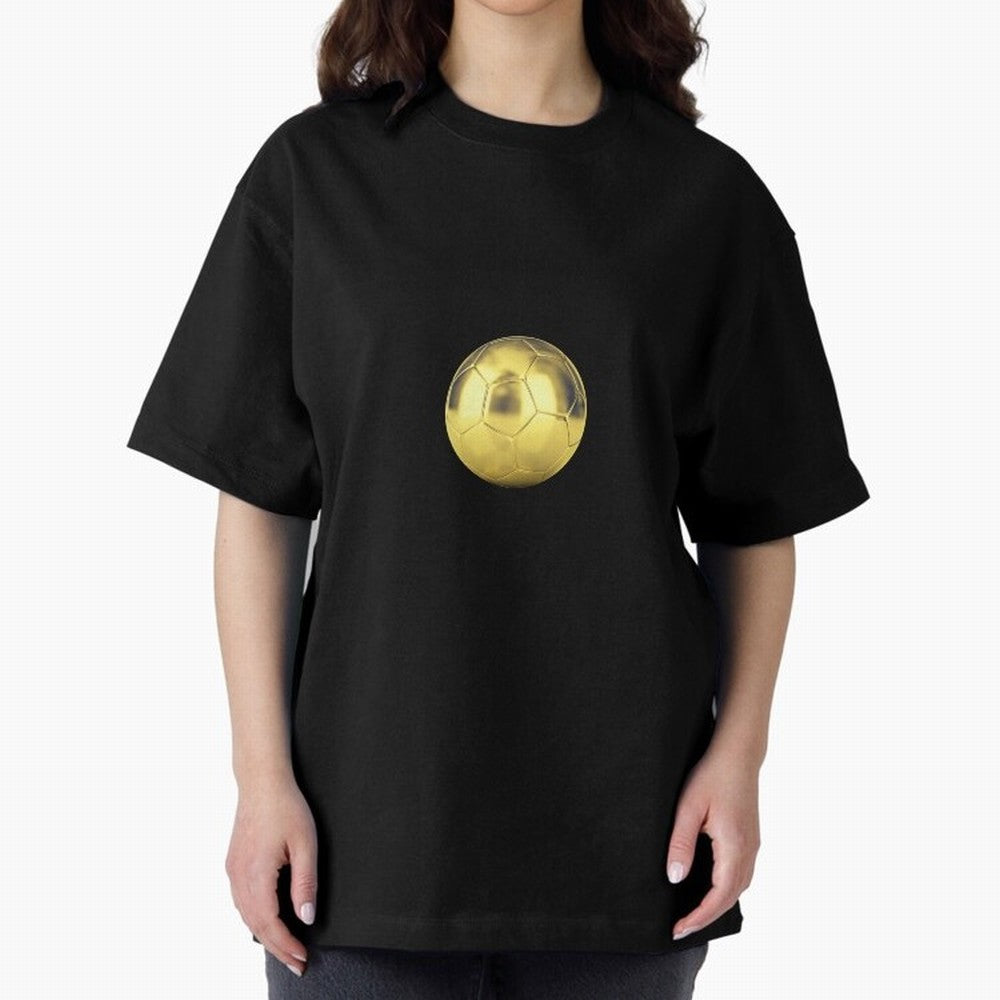 Gold Football | Golden Football Good Quality Oversized T-Shirt Show Your Love for Match Day Hype around FIFA World Cup 2026, CR7 and Messi, Argentina, France and Brazil, Football Passion, Legendary Performances, Festival Vibes and Supporter