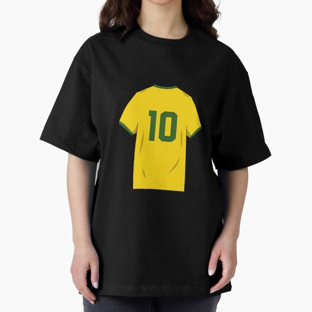 Pele Classic World Cup Jersey Oversized T-Shirt Stand Proud for Global Football Passion for FIFA World Cup 2026, Built around Mbappe and Neymar, England and Germany, Sports Nostalgia, International Competition, Famous Players and Unforgettable